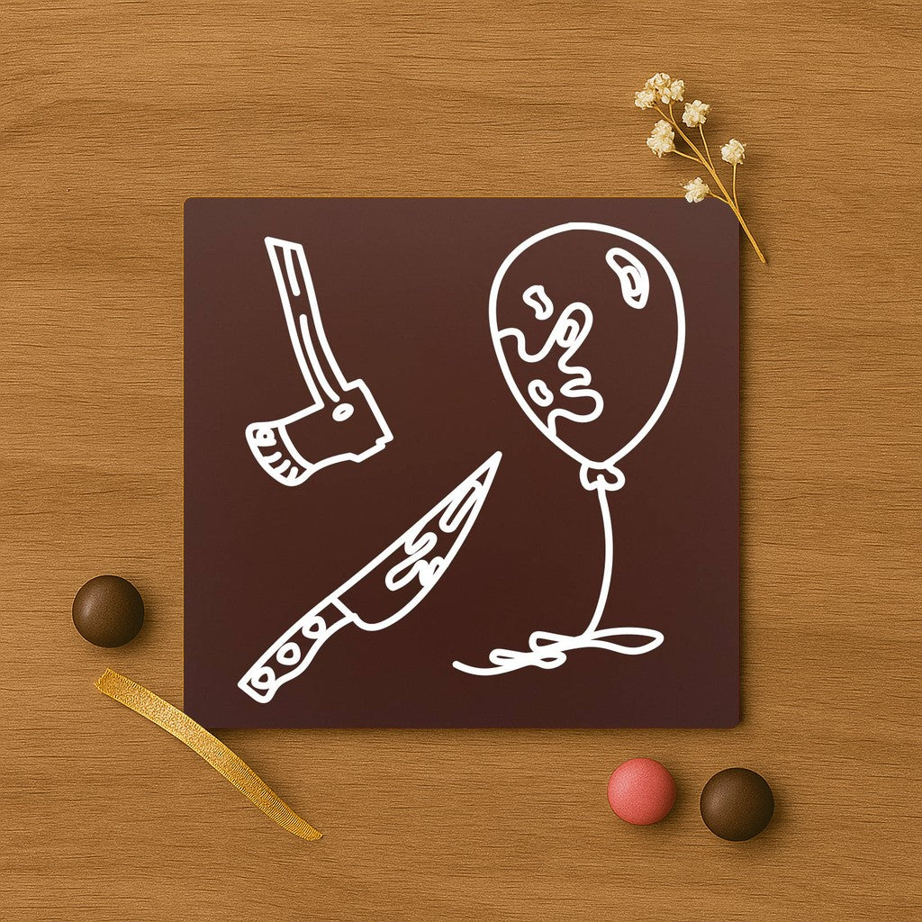 Accesorii horror: topor cutit si balon
