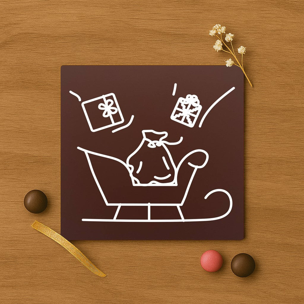 Sanie. Sania lui Mos Craciun in ciocolata