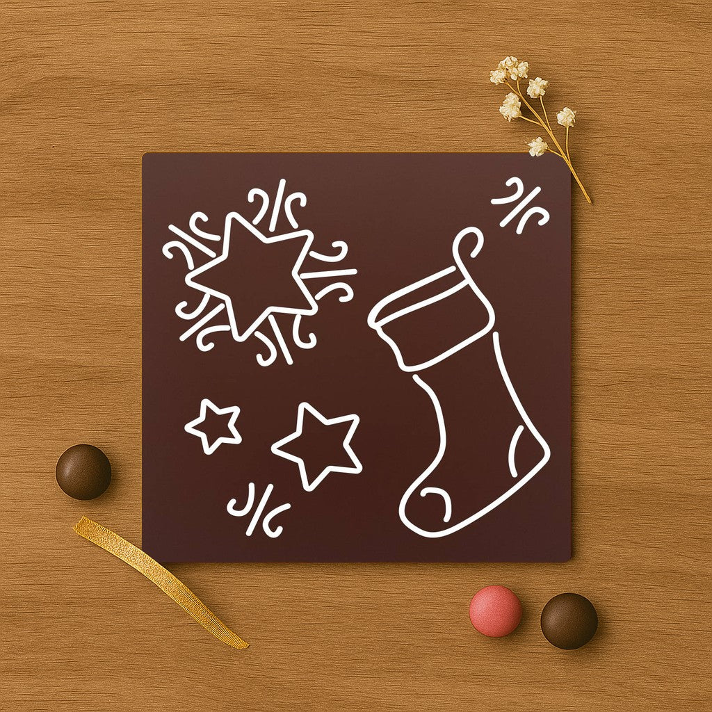 Festive chocolate sock