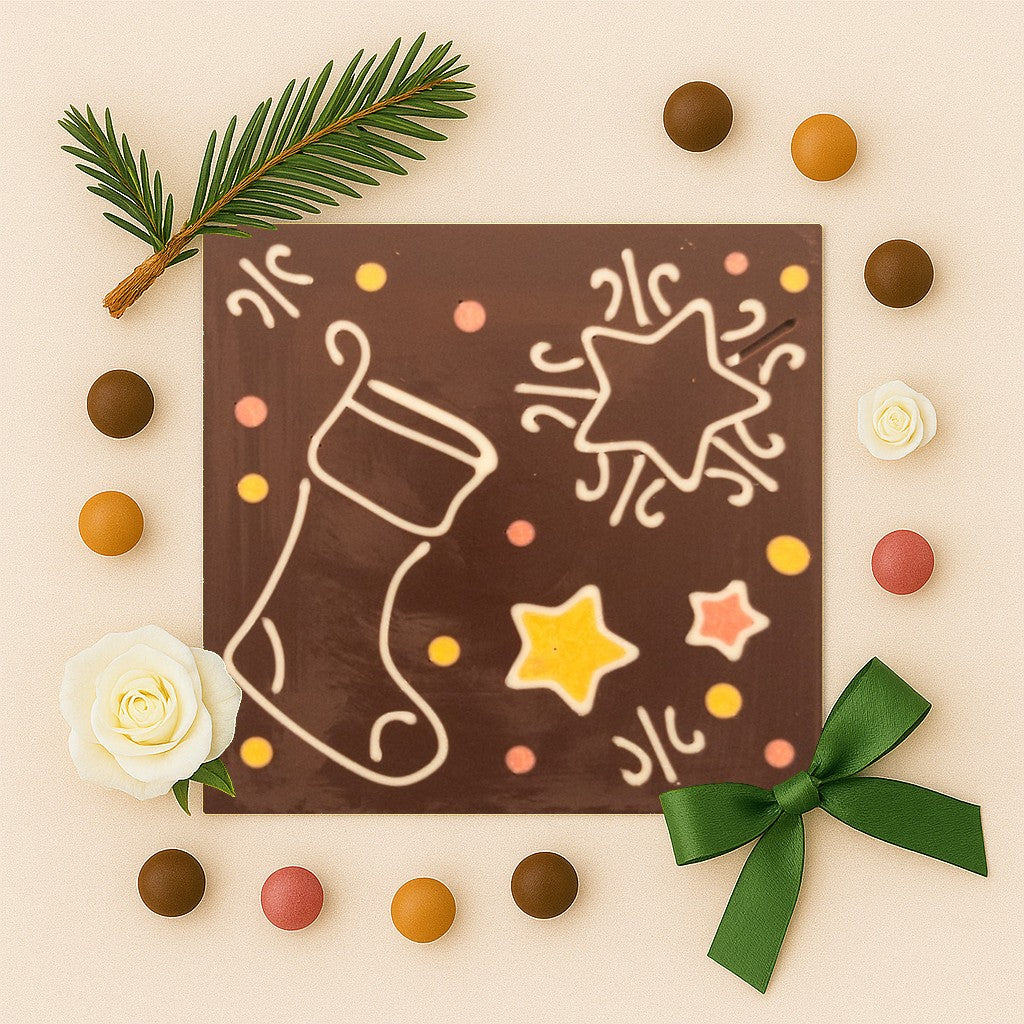 Festive chocolate sock