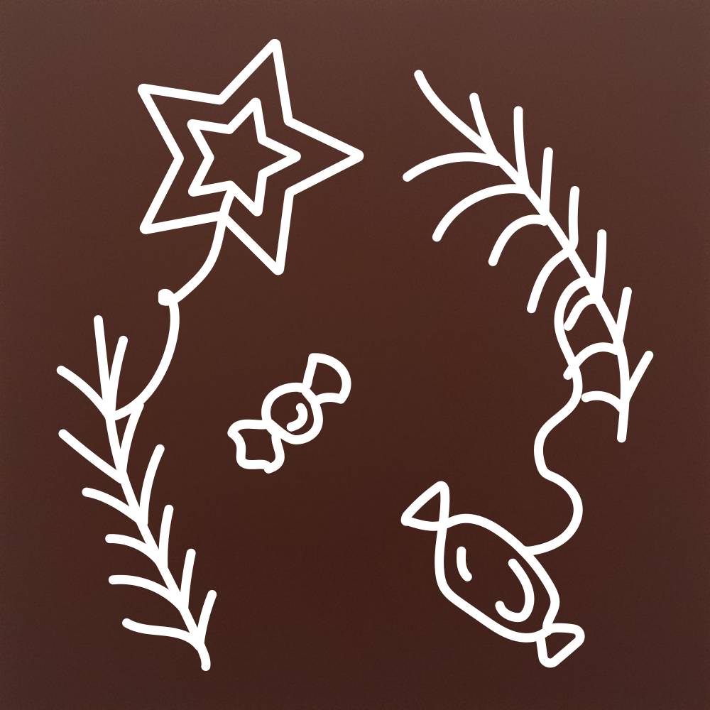 Copacul cu dulciuri in ciocolata