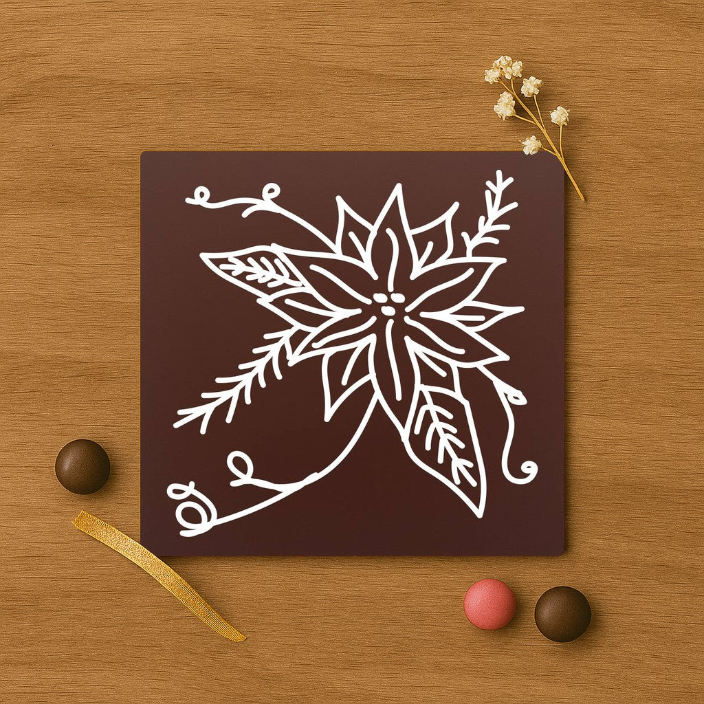 Cold season flowers in chocolate