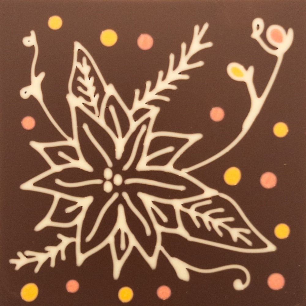 Cold season flowers in chocolate