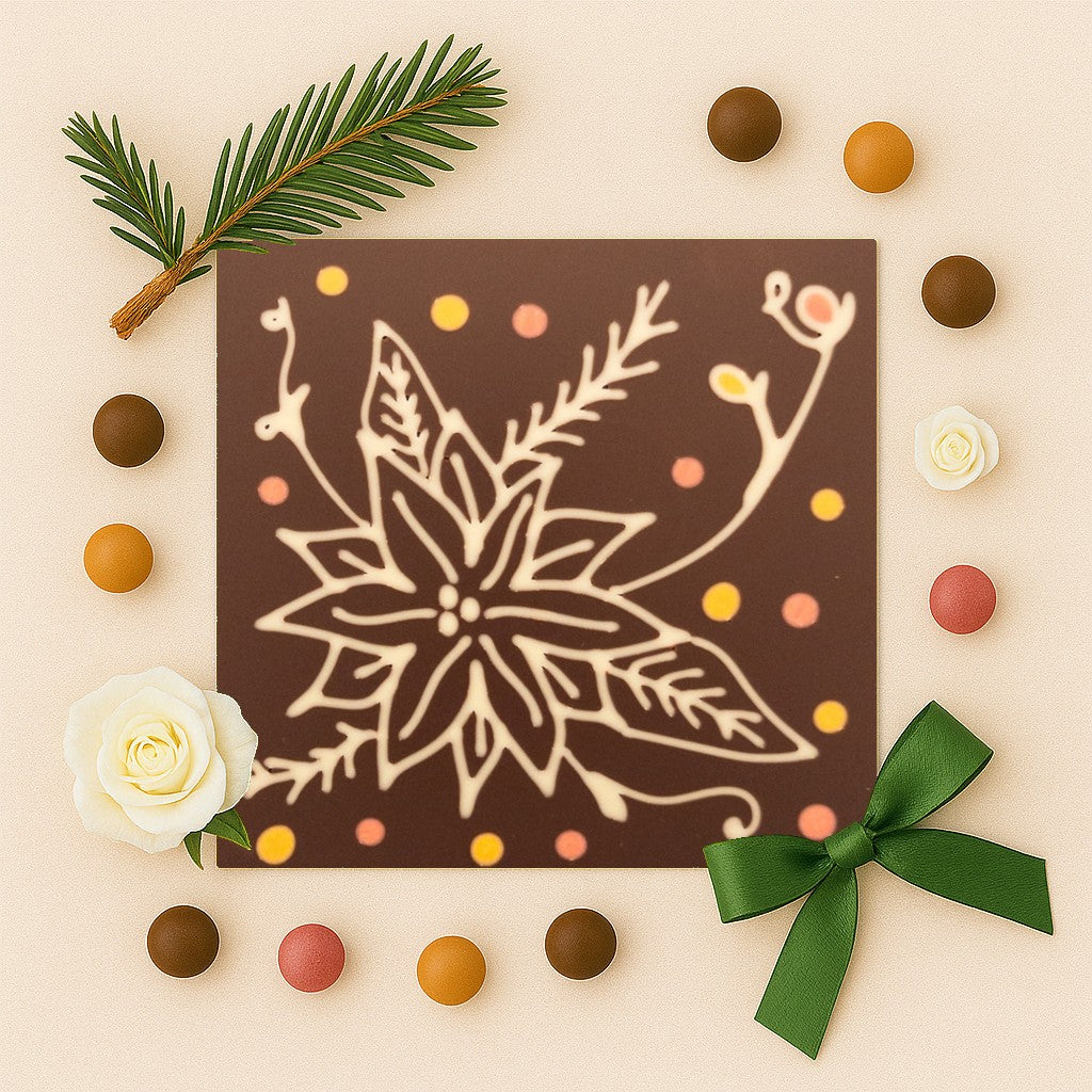 Cold season flowers in chocolate