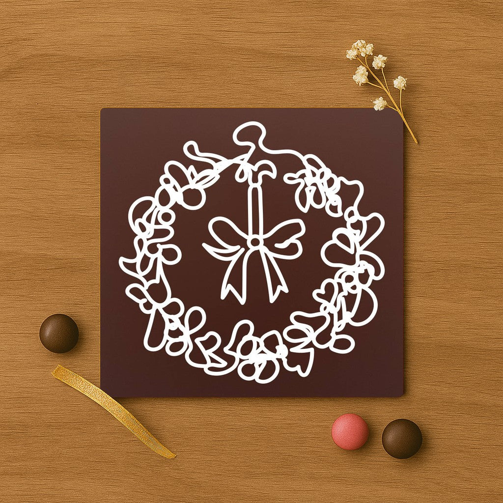 Chocolate flower doodle decoration