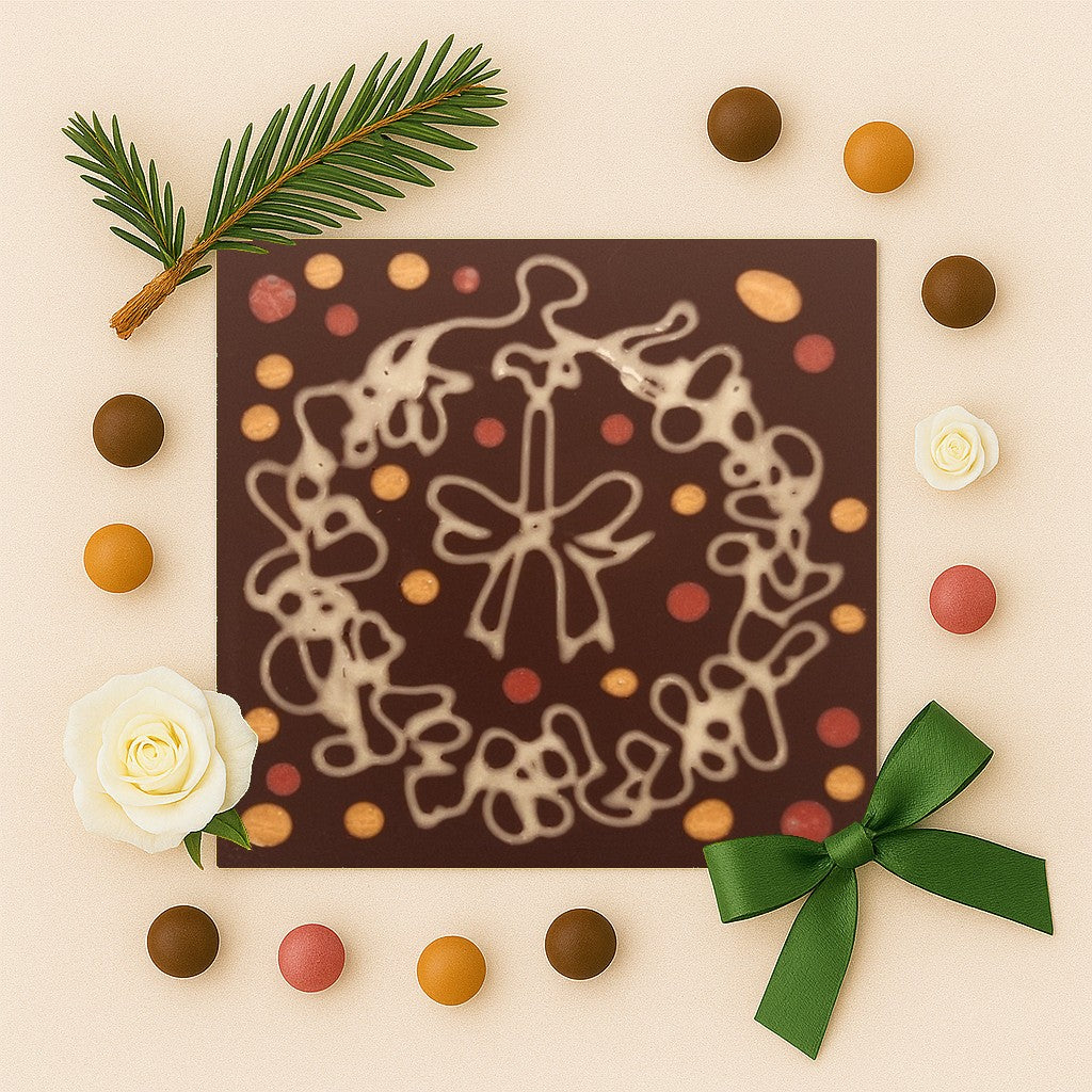 Chocolate flower doodle decoration