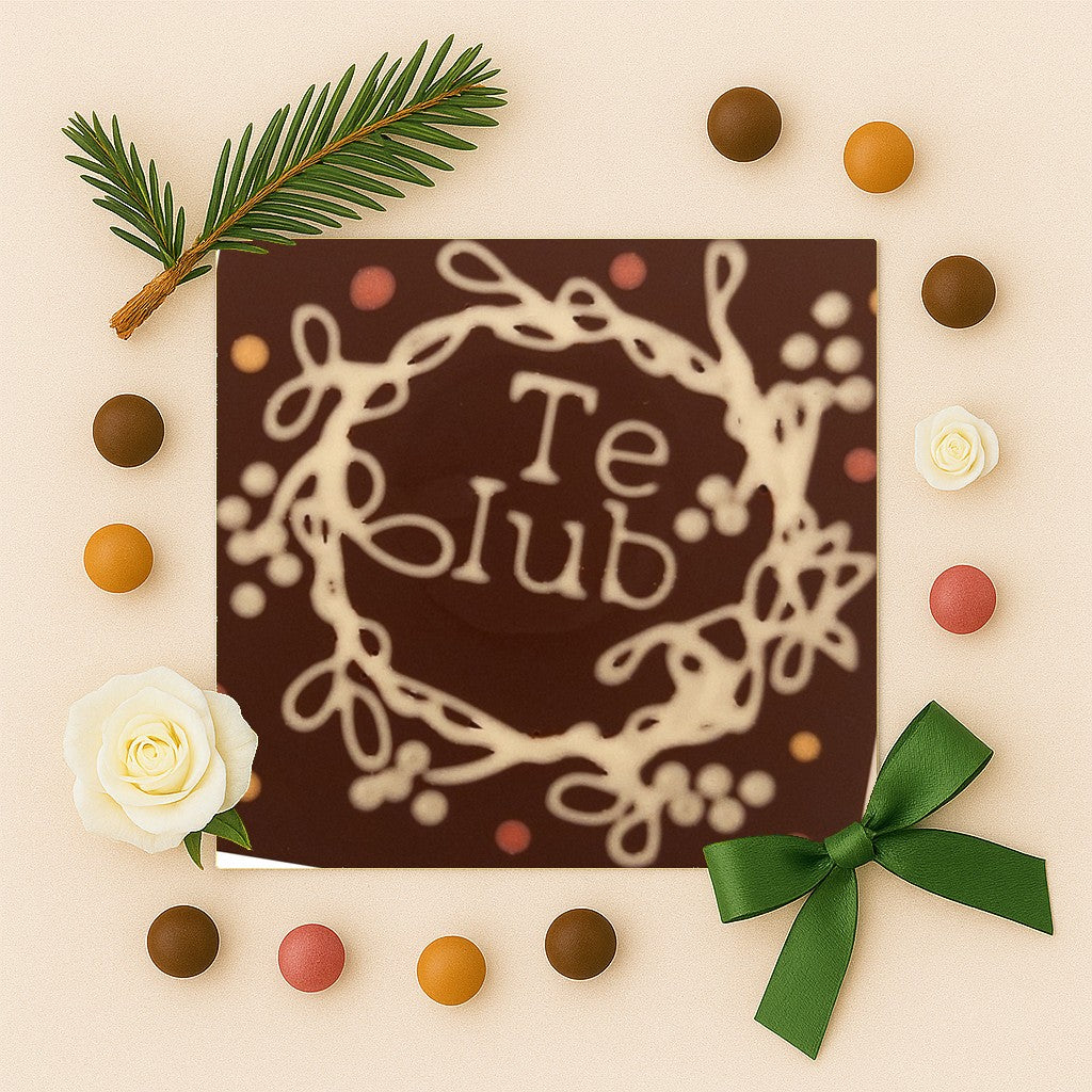 Decoratiune doodle cu flori. Te Iub