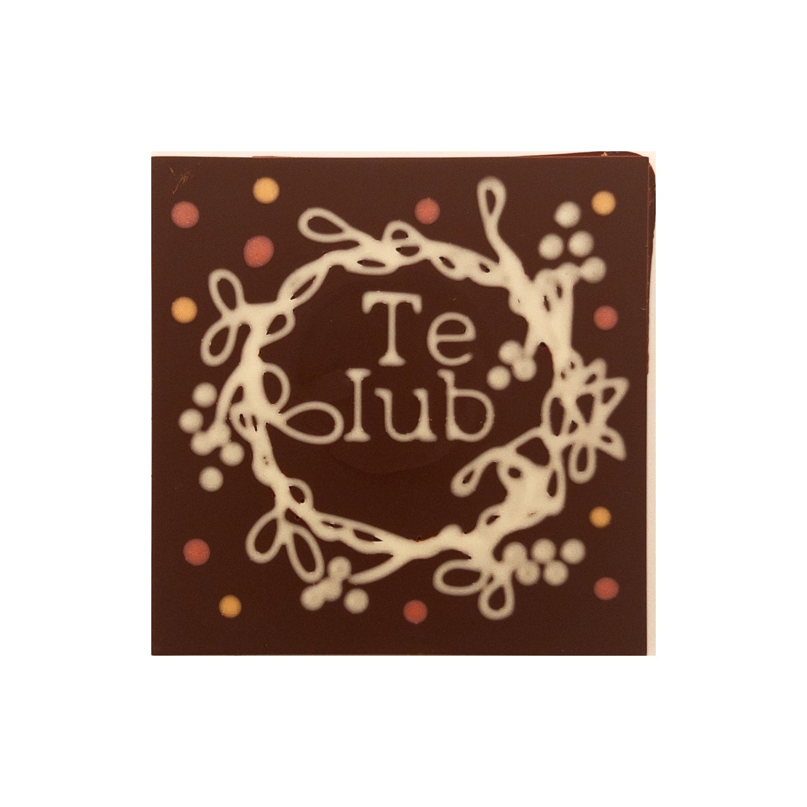 Decoratiune doodle cu flori. Te Iub