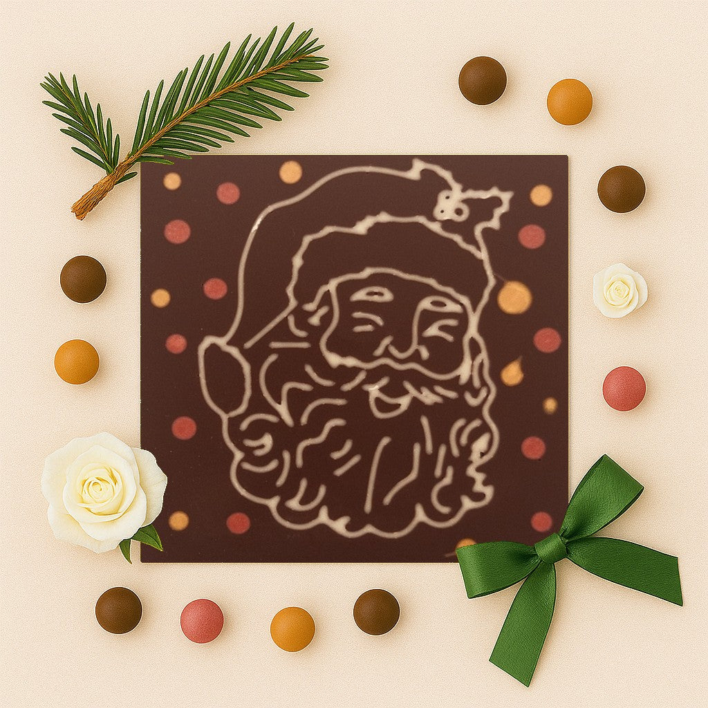 Mos Craciun detaliat in ciocolata