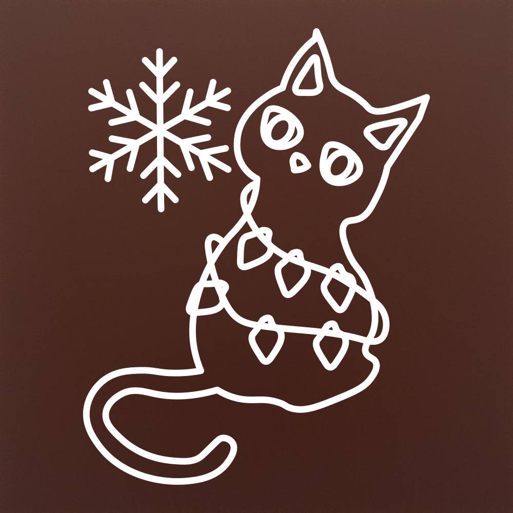 Clumsy cat in chocolate