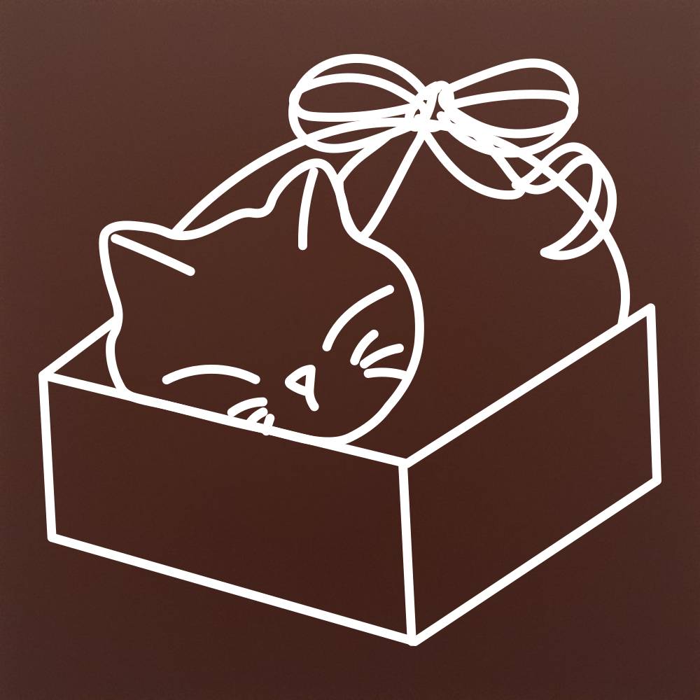 Cat made as a gift in chocolate