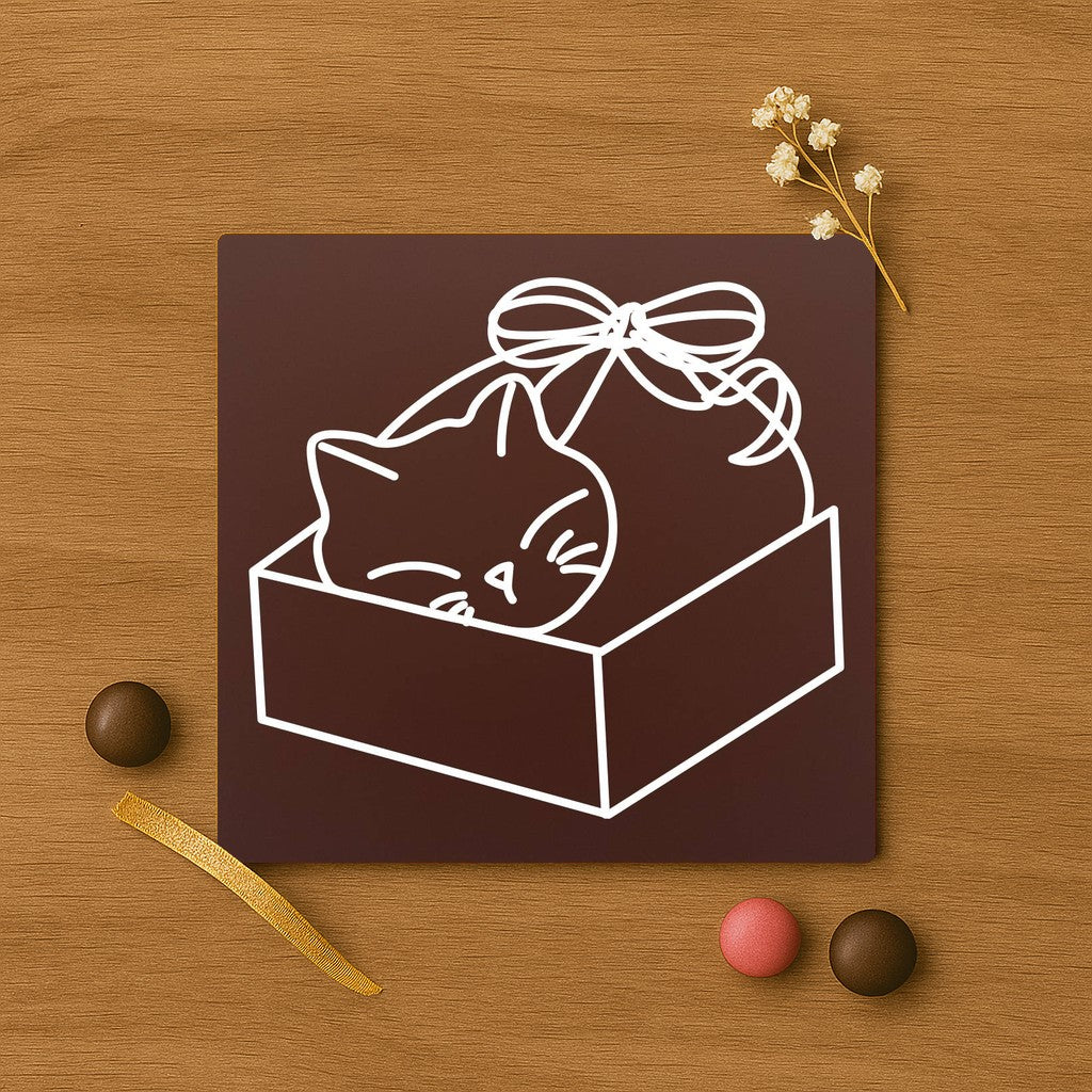Cat made as a gift in chocolate
