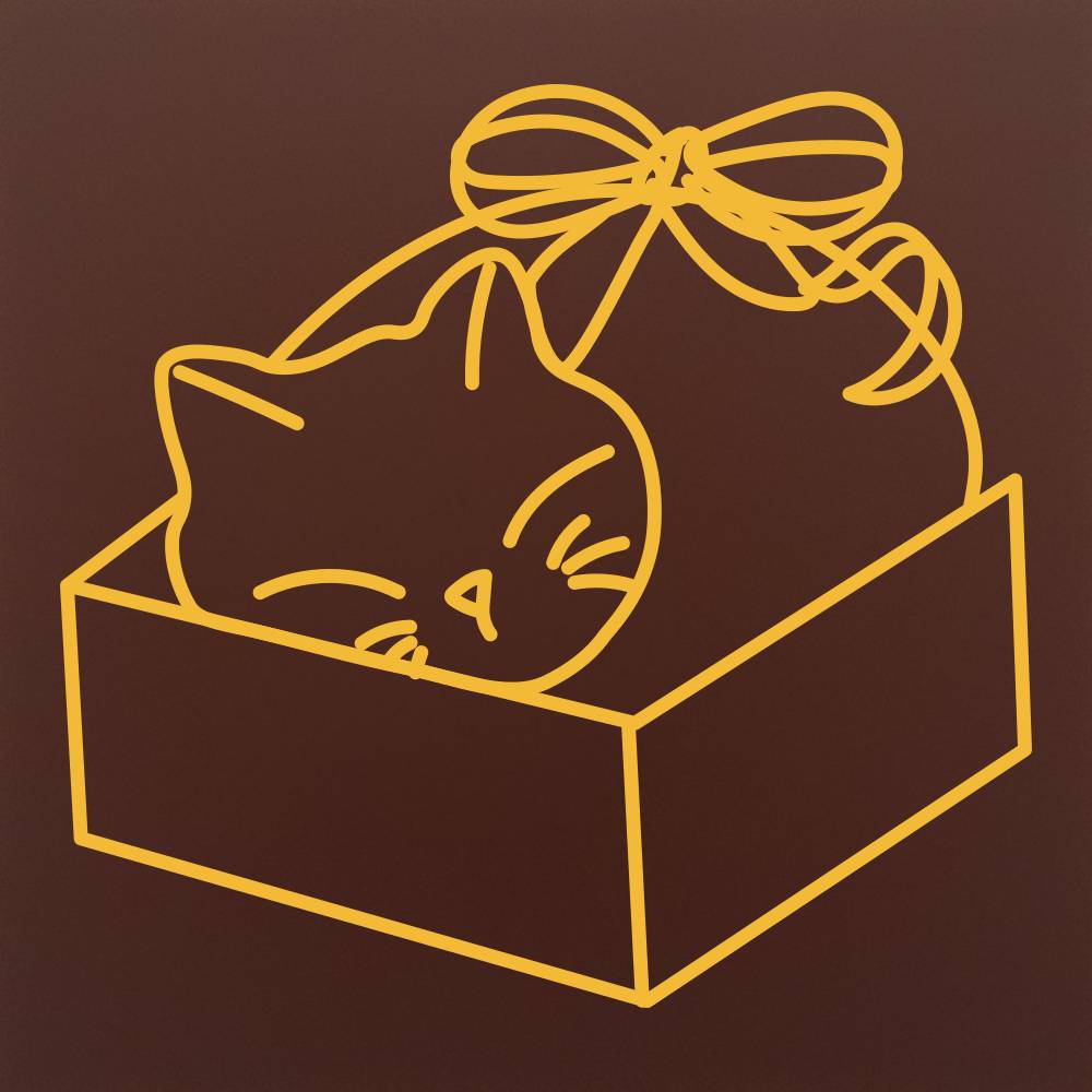 Cat made as a gift in chocolate