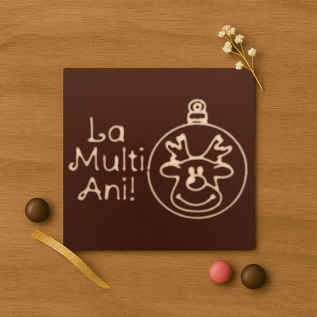 Happy Birthday Chocolate Rudolph Globe!