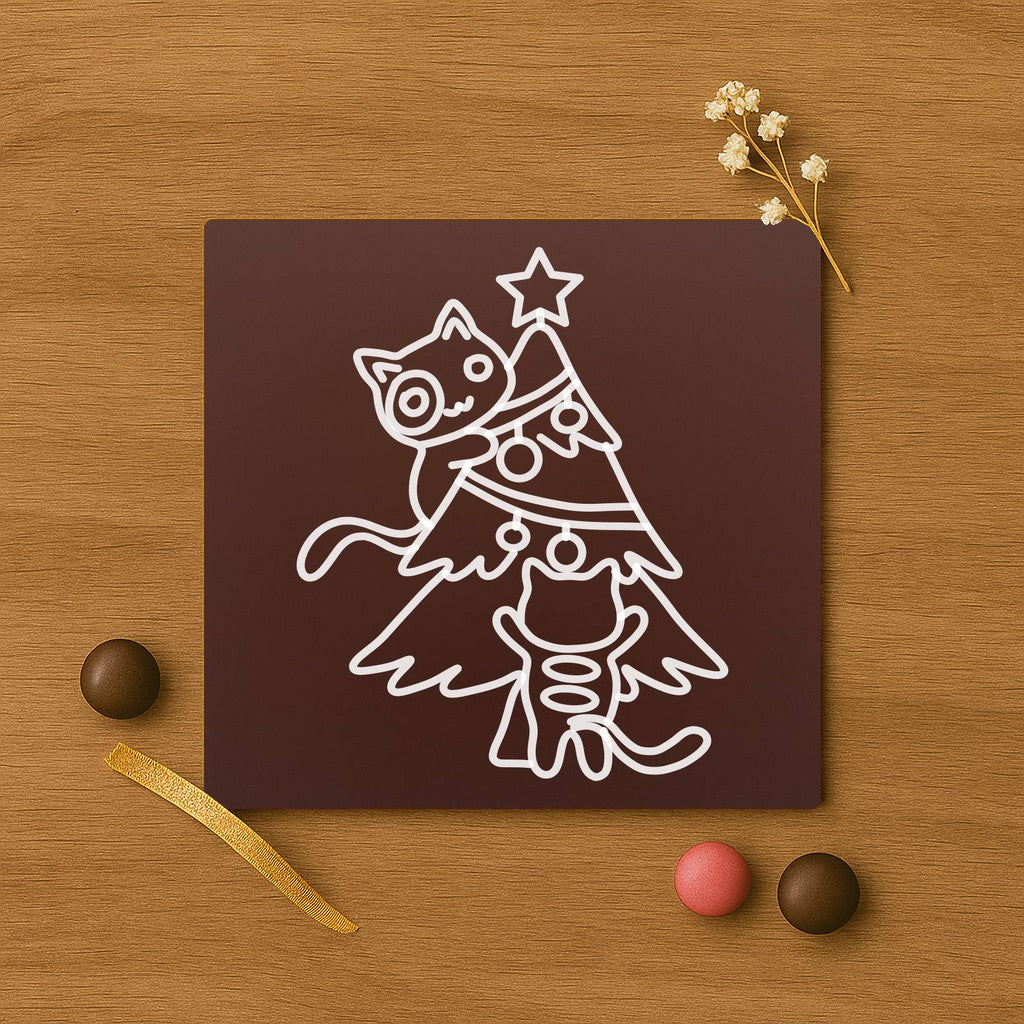 Design Pisici in Brad din ciocolata