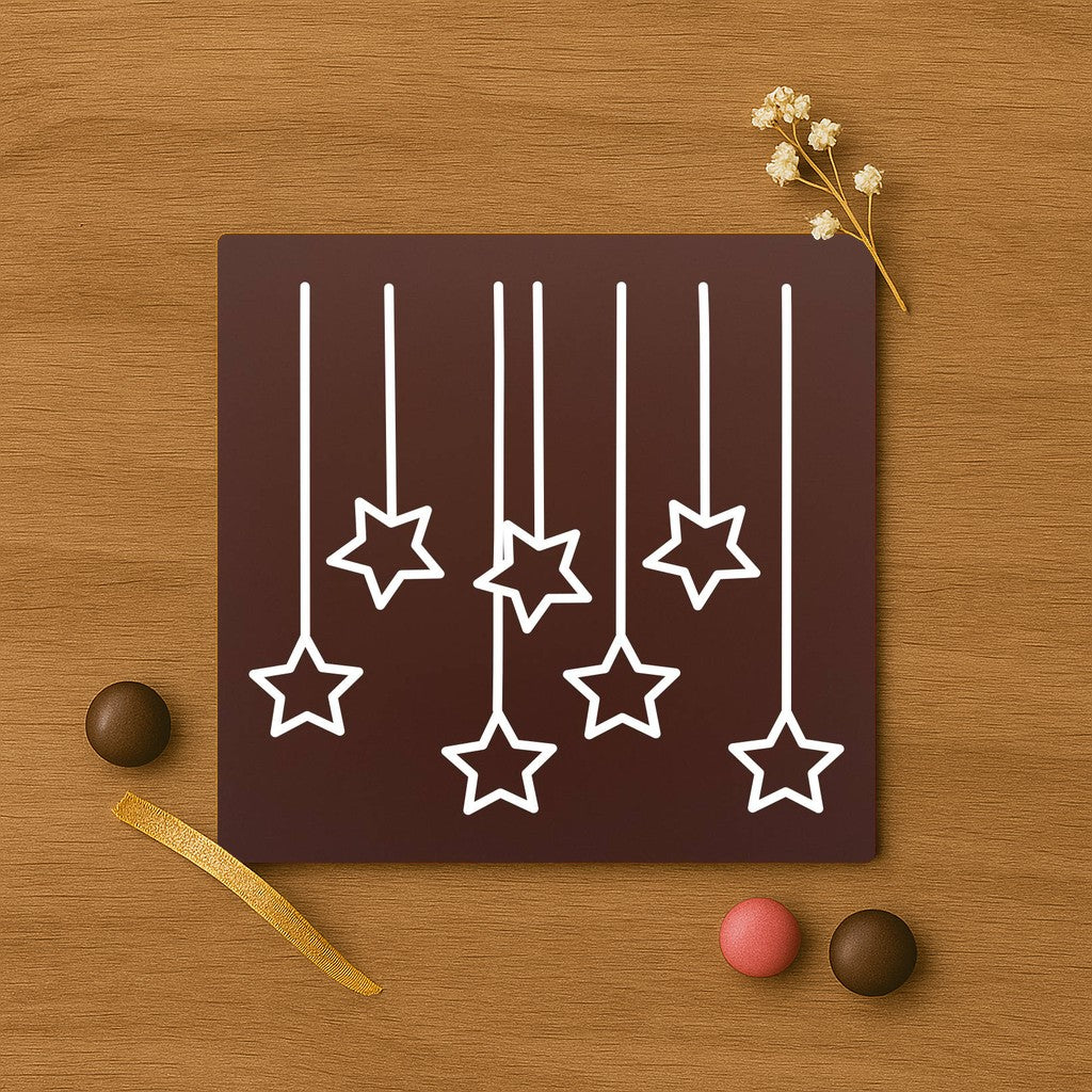 Colorful lucky stars in chocolate