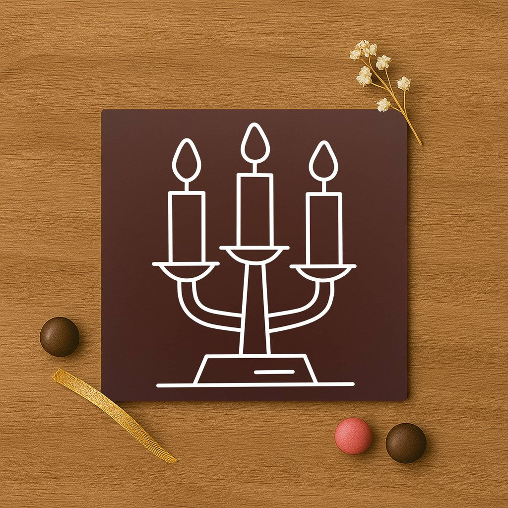 Chandelier with 3 chocolate candles