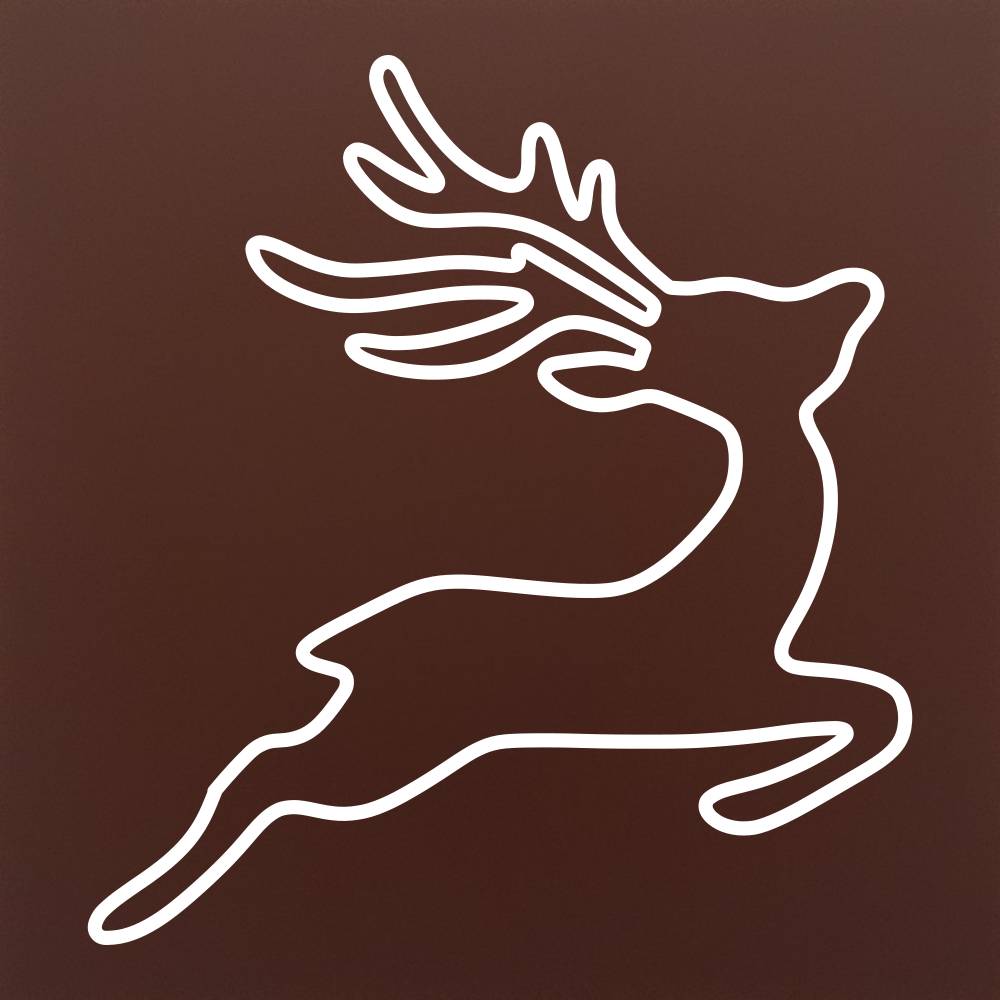 White deer in chocolate