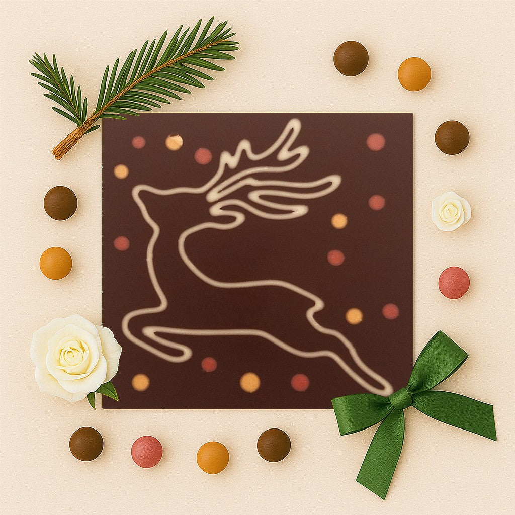 White deer in chocolate