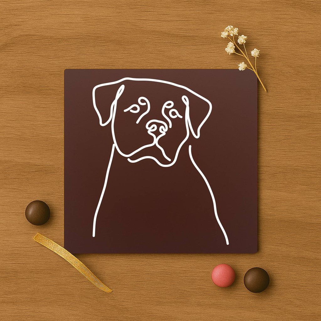 Rottweiler – portret linie simpla (profil)