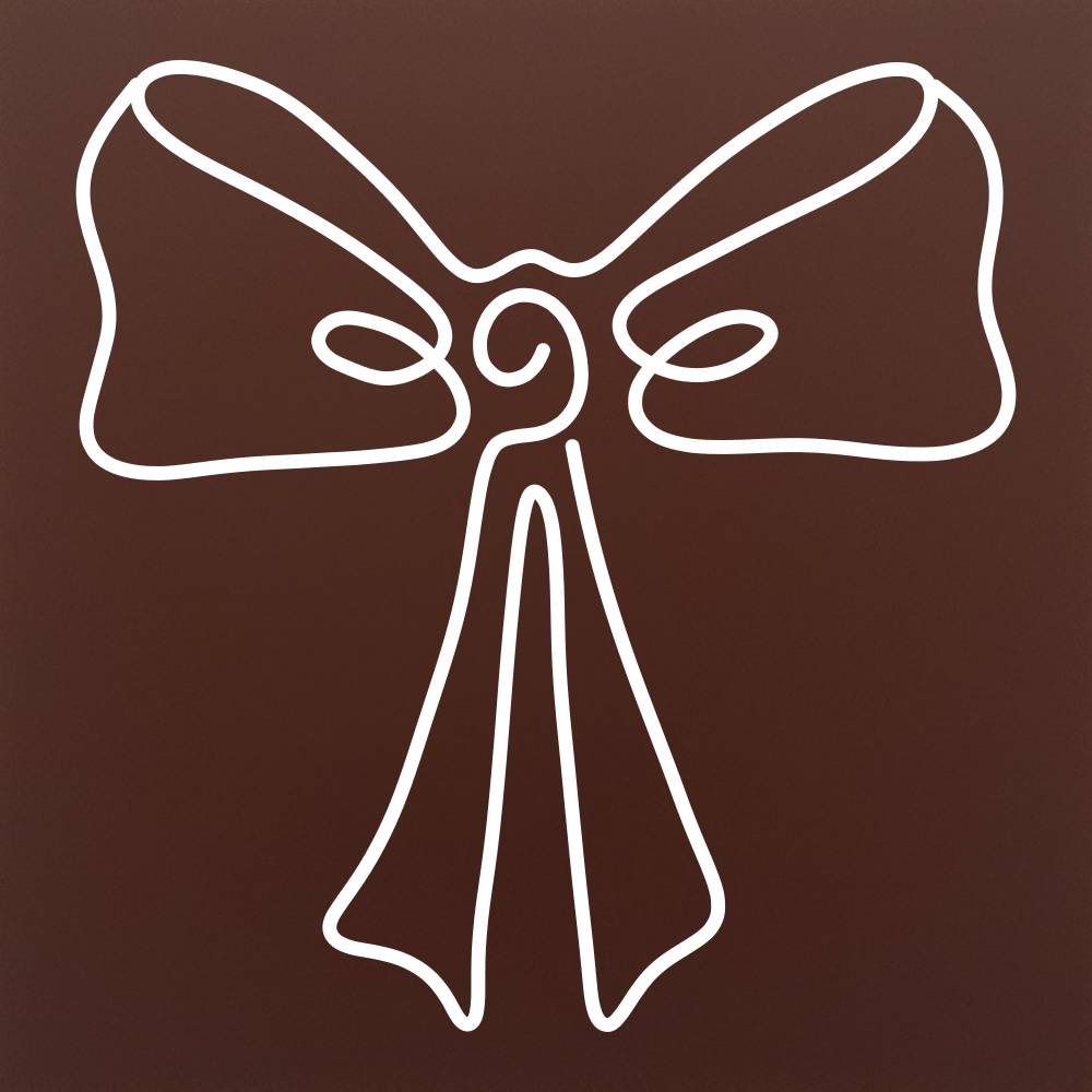 Chocolate-covered bow