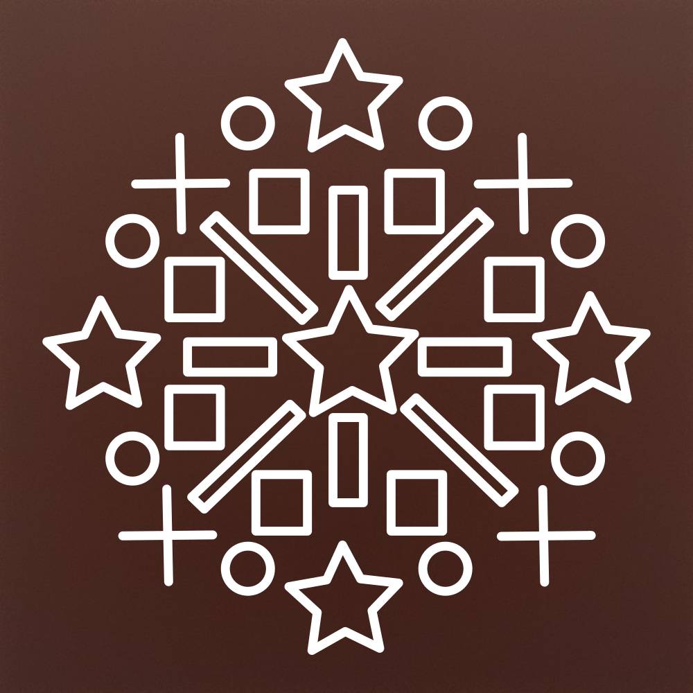 Tableta din ciocolata – Artificii geometrice – model alb pe ciocolata