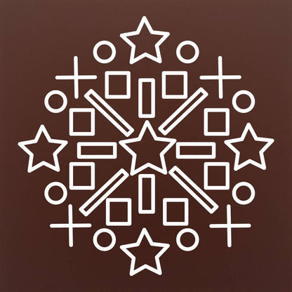 Tableta din ciocolata – Artificii geometrice – model alb pe ciocolata