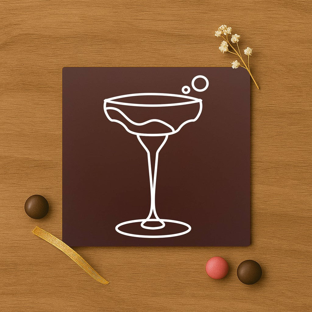 Chocolate champagne glass