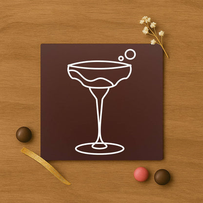 Chocolate champagne glass