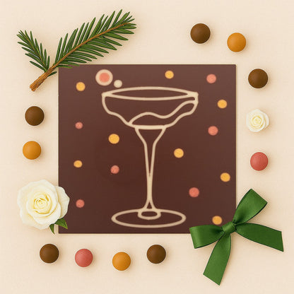 Chocolate champagne glass