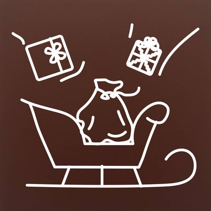 Sanie. Sania lui Mos Craciun in ciocolata