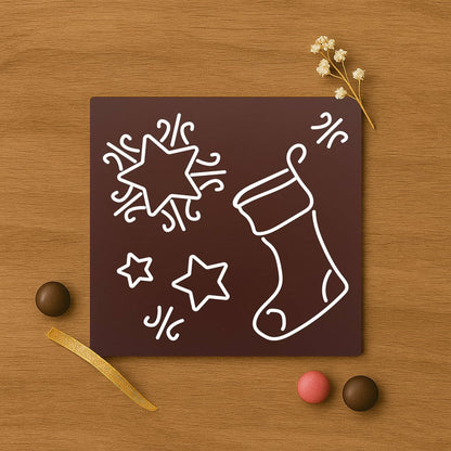 Festive chocolate sock