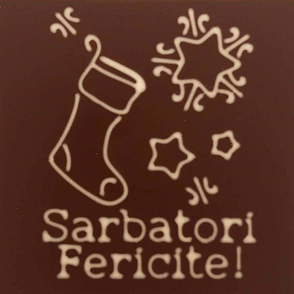 Soseta Festiva. Sarbatori Fericite! in ciocolata
