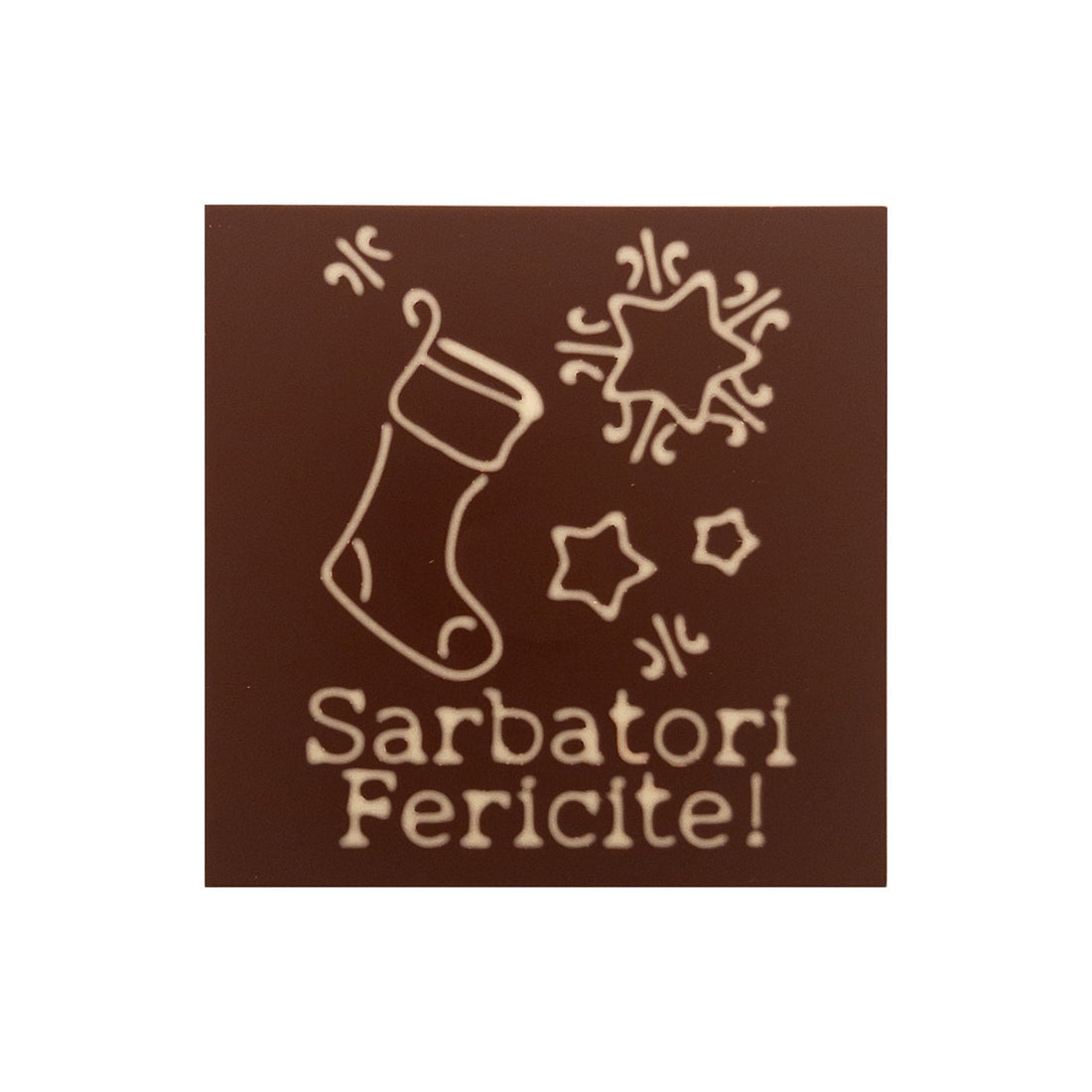 Soseta Festiva. Sarbatori Fericite! in ciocolata