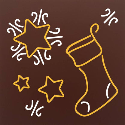 Festive chocolate sock