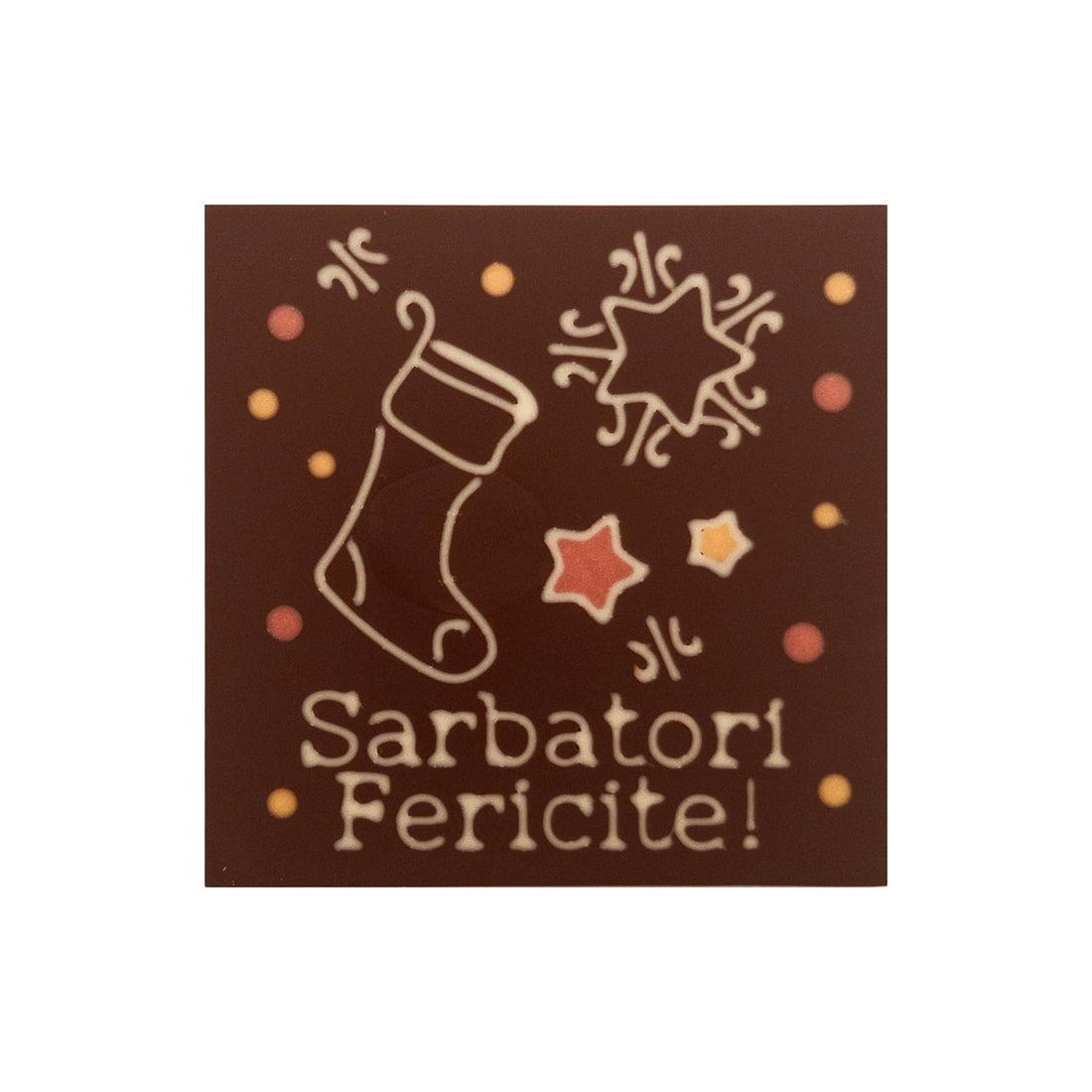 Soseta Festiva. Sarbatori Fericite! in ciocolata