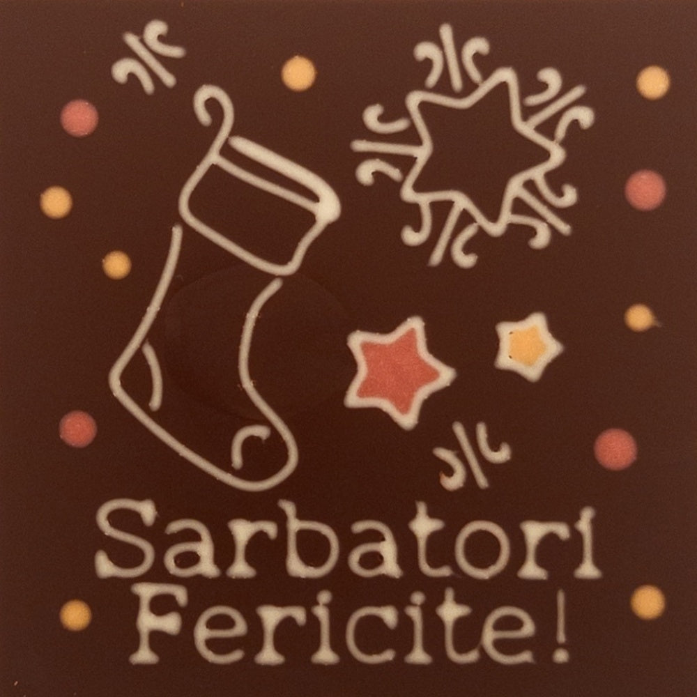 Soseta Festiva. Sarbatori Fericite! in ciocolata