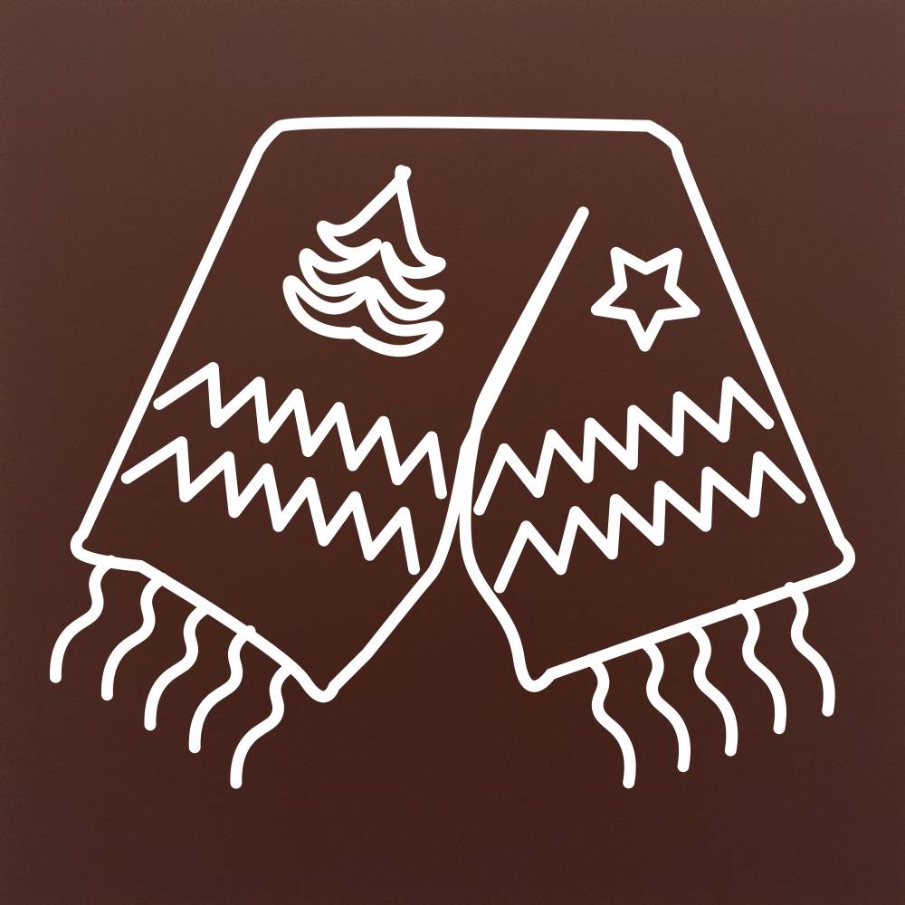 Festive Scarf in premium chocolate