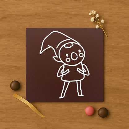 Ajutorul lui Mos Craciun. Santas Elf in ciocolata