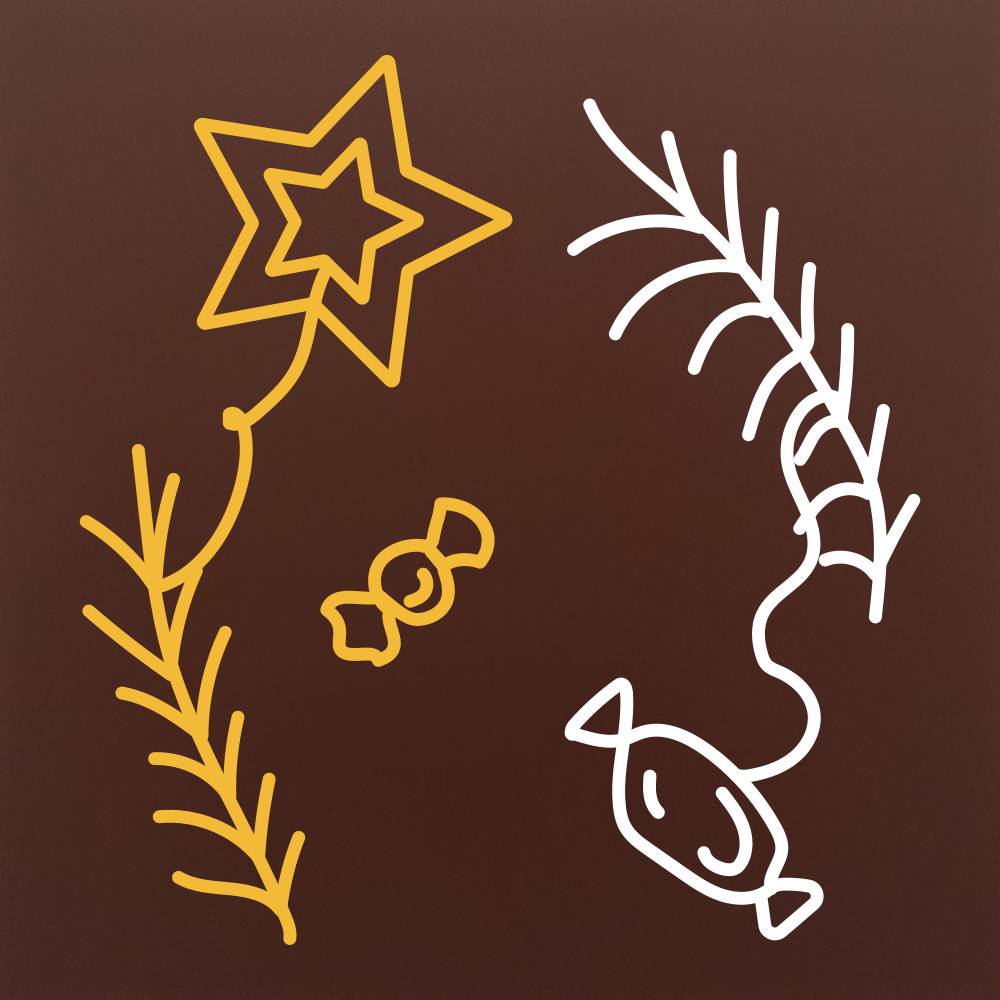 Copacul cu dulciuri in ciocolata