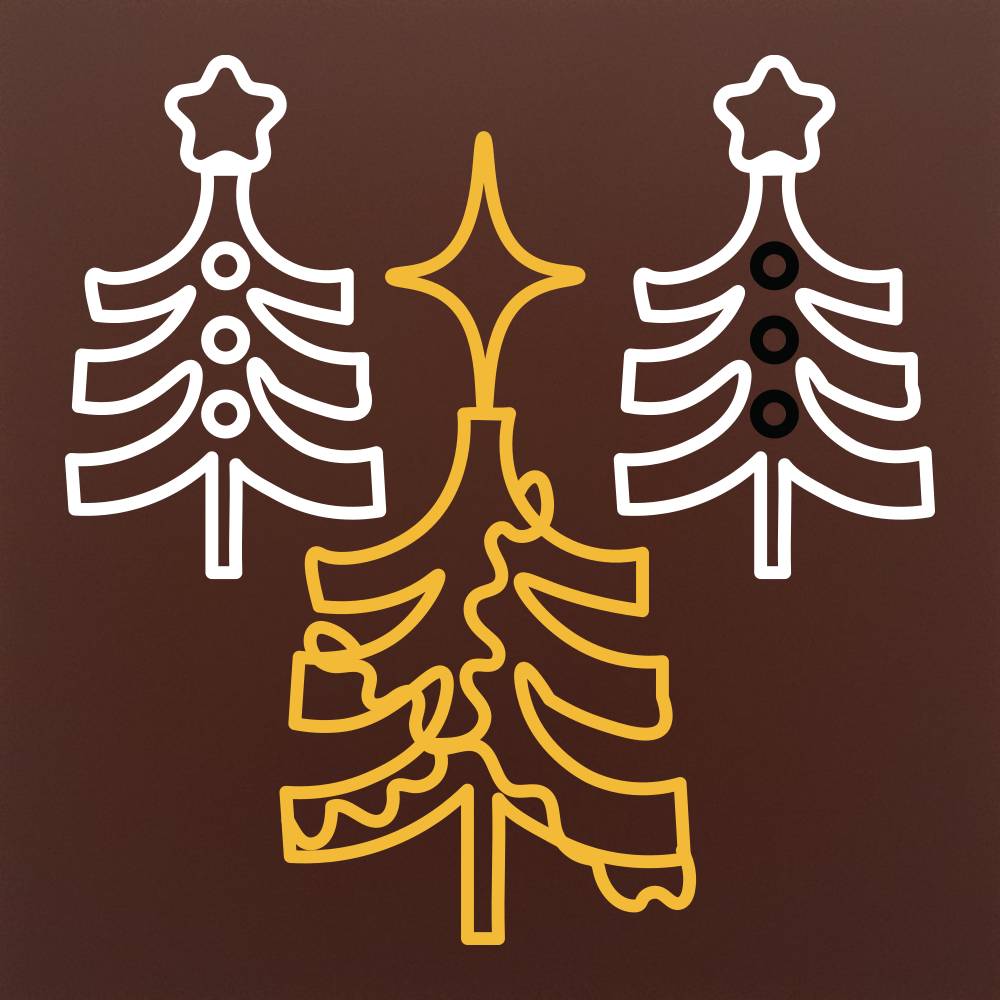 Copaci mici de Craciun in ciocolata