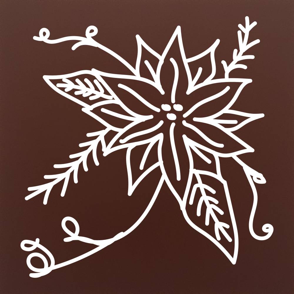 Cold season flowers in chocolate