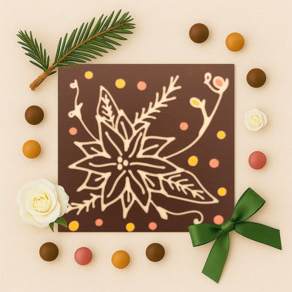 Cold season flowers in chocolate