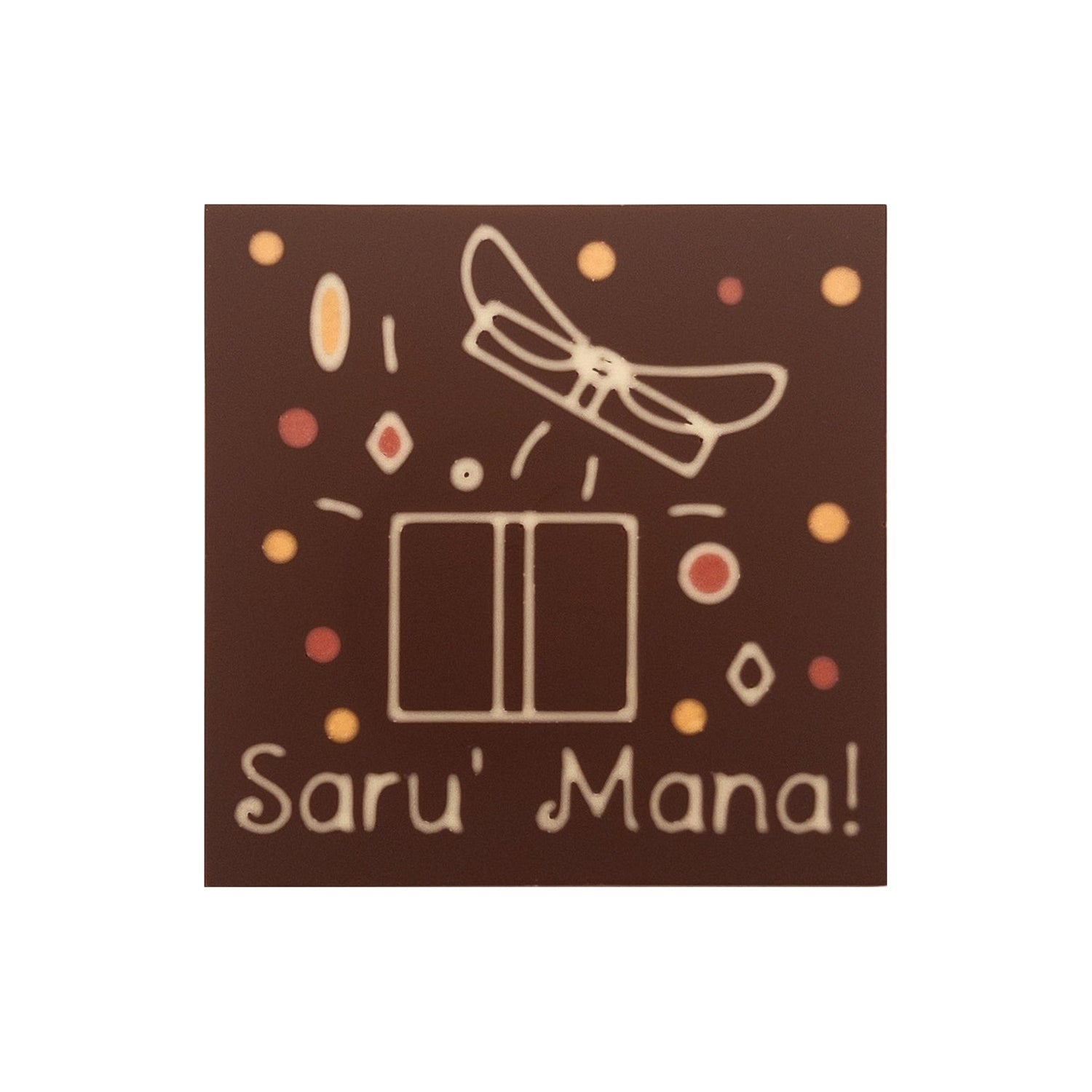 Explosive gifts with the message Saru&