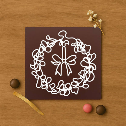 Chocolate flower doodle decoration