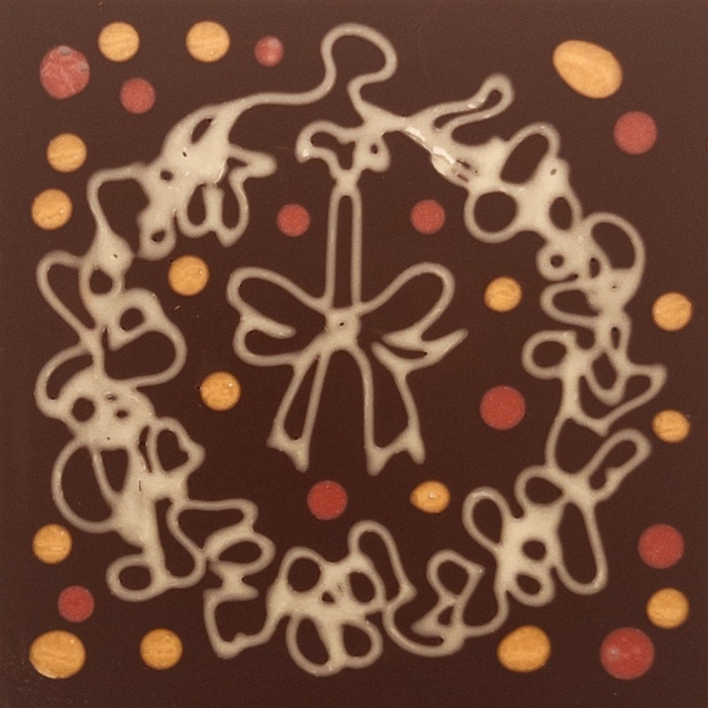 Decoratiune doodle flori in ciocolata