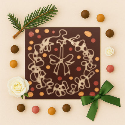 Chocolate flower doodle decoration