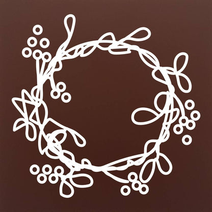 Decoratiune doodle coronita cu flori in ciocolata