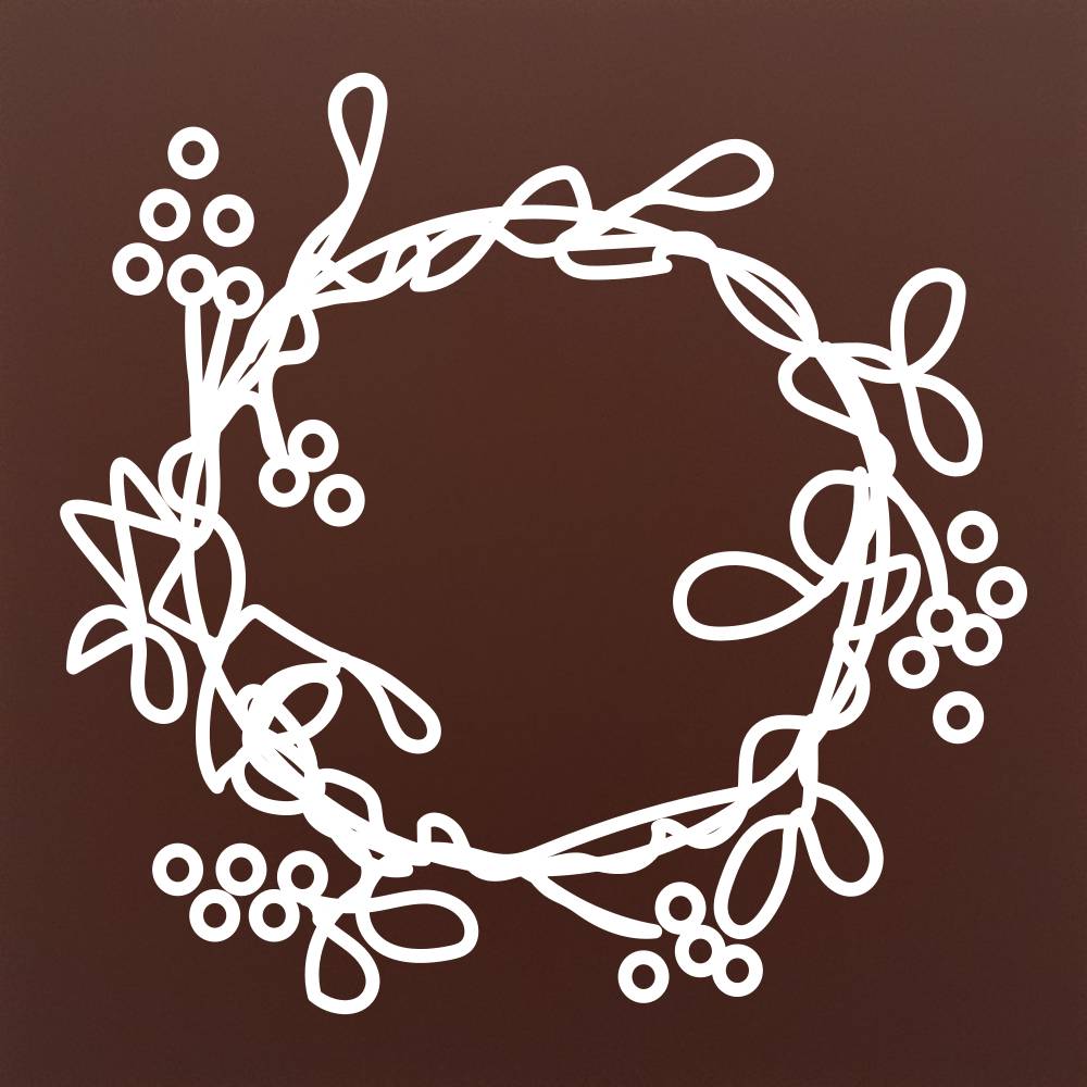 Decoratiune doodle coronita cu flori in ciocolata