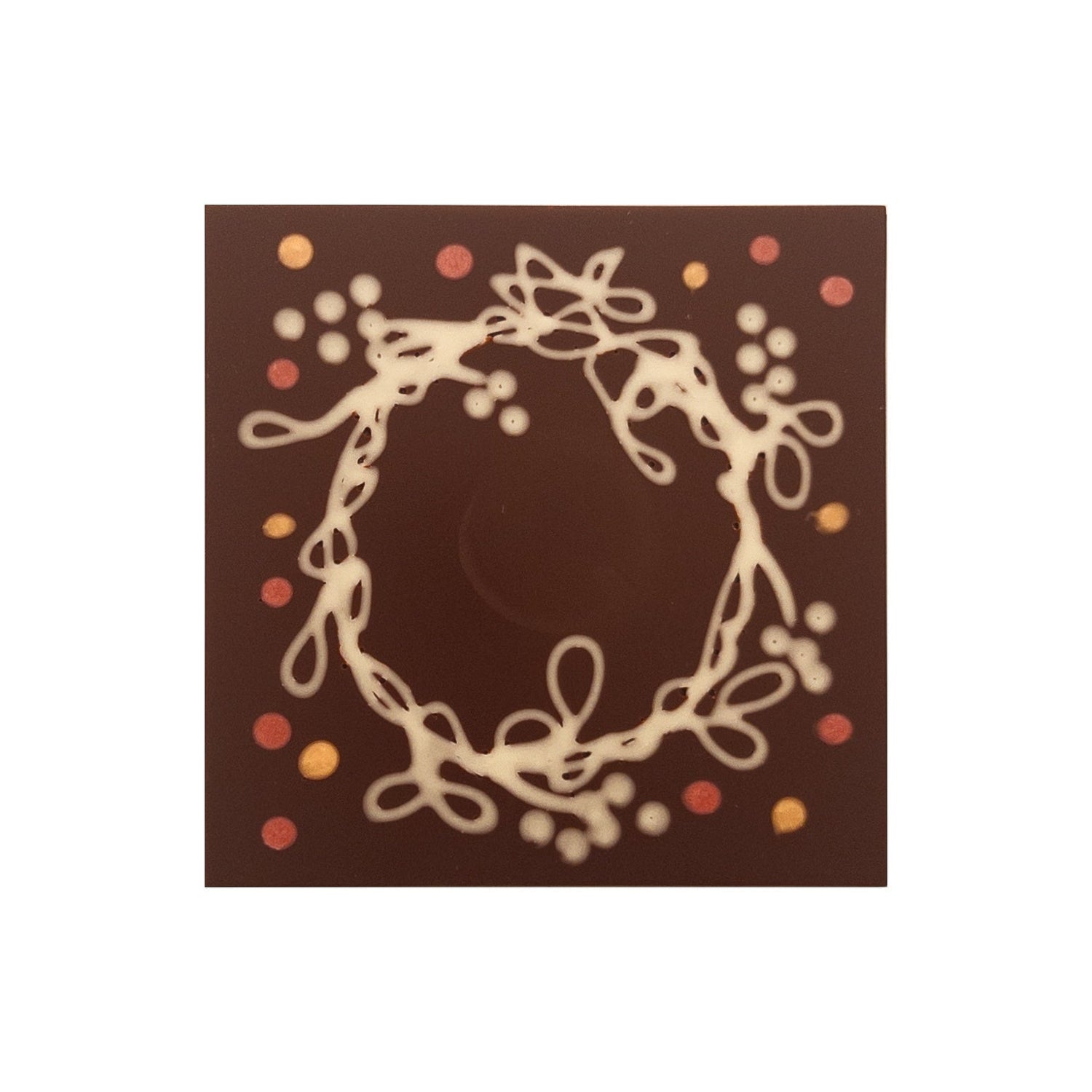 Decoratiune doodle coronita cu flori in ciocolata
